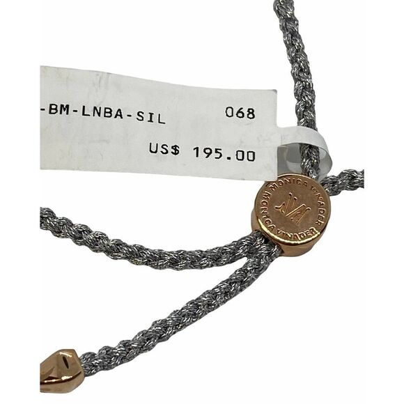 New MONICA VINADER Linear Friendship Bracelet in 18k Rose Gold & Silver - Picture 2 of 4